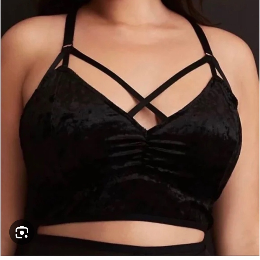 Black Velvet Strappy Bralette
